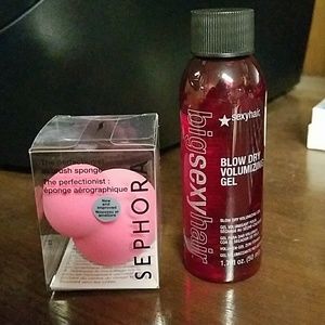 Blow dry volumizing gel & Sephora air brush sponge